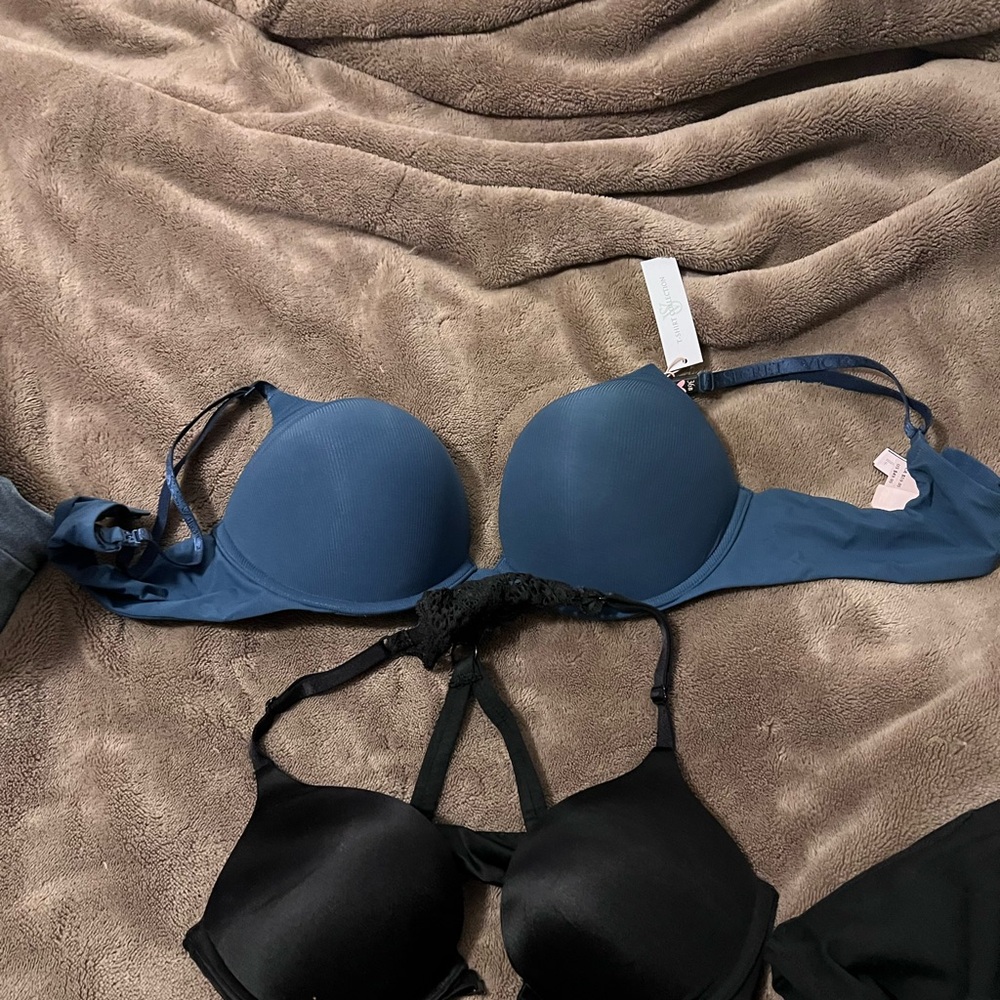 Victoria's Secret Blue and Black Bras